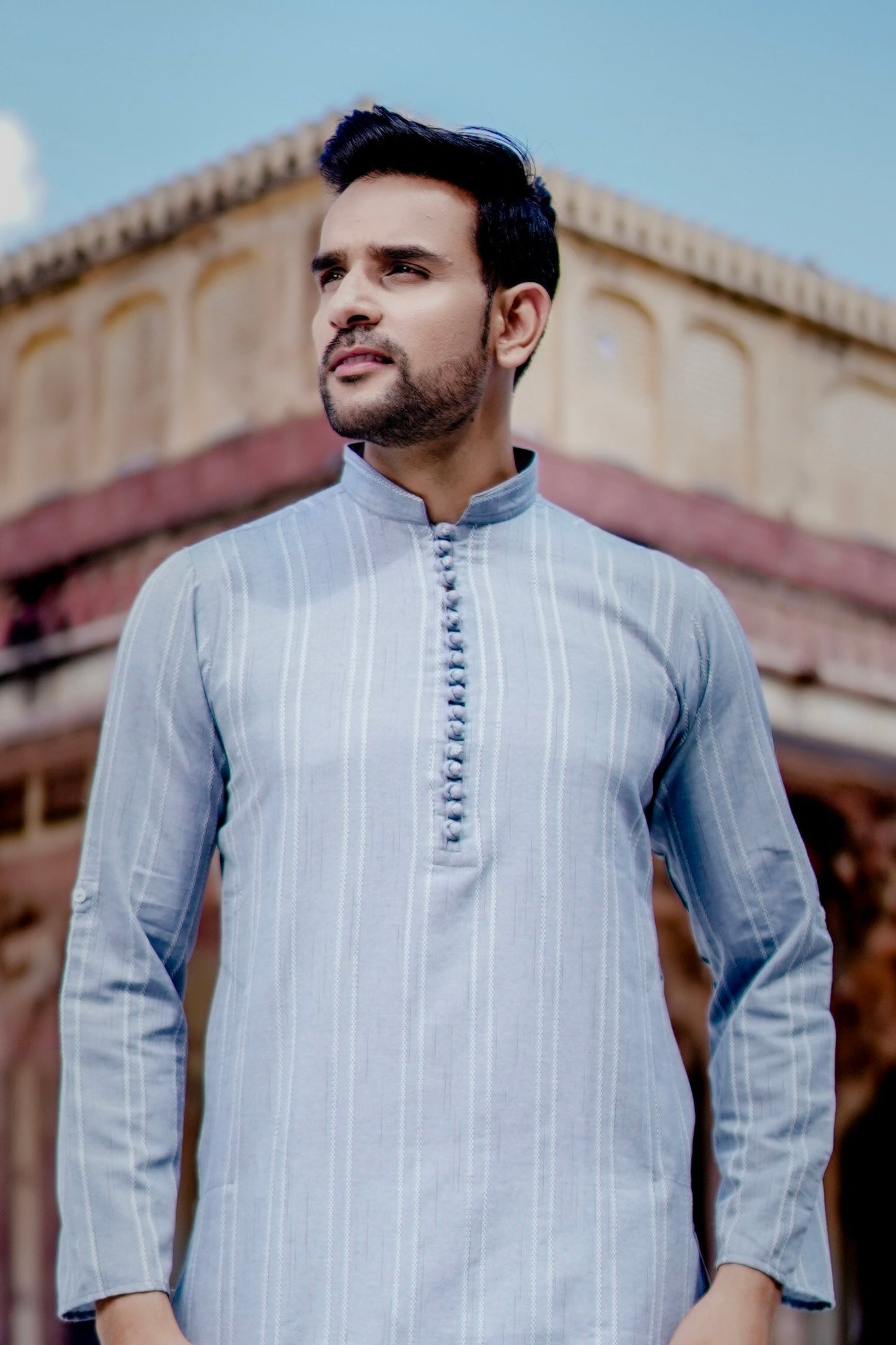 Men's Pure Khadi Dobby Kurta