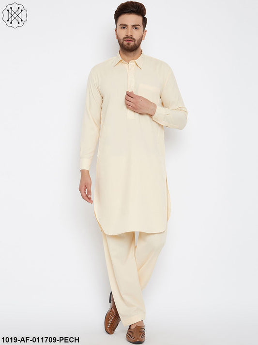 Men's Fawn Pathani Kurta Salwar Set