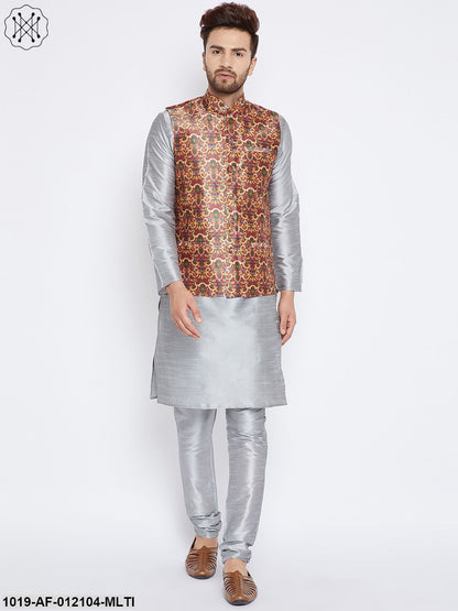 Men's Kurta Pyjama Nehru Jacket Set