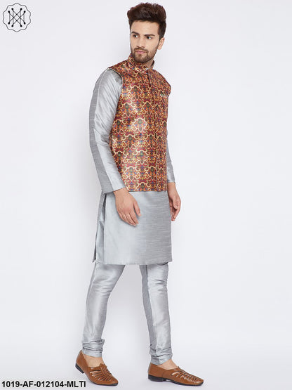 Men's Kurta Pyjama Nehru Jacket Set