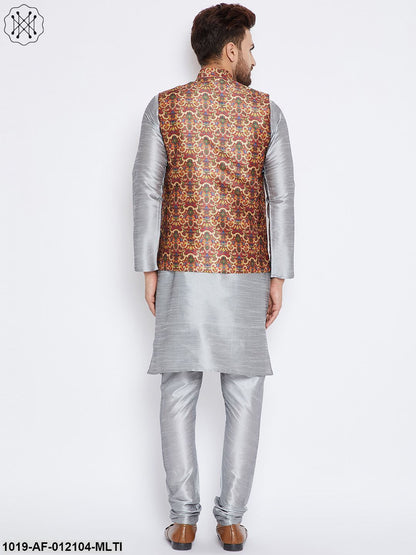 Men's Kurta Pyjama Nehru Jacket Set