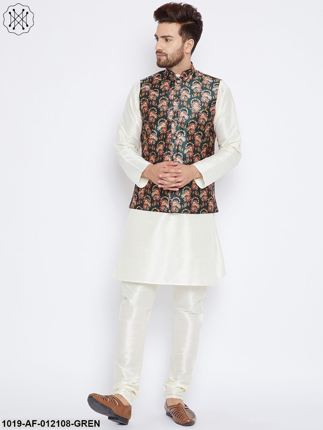 Men's Kurta Pyjama Nehru Jacket Set