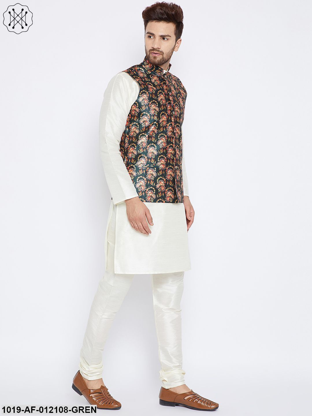 Men's Kurta Pyjama Nehru Jacket Set