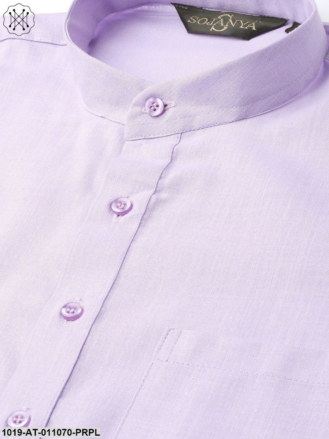 Men's Cotton Purple Solid Only Kurta