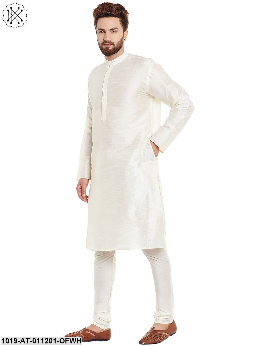 Men's Off-White, Dupion Silk Kurta