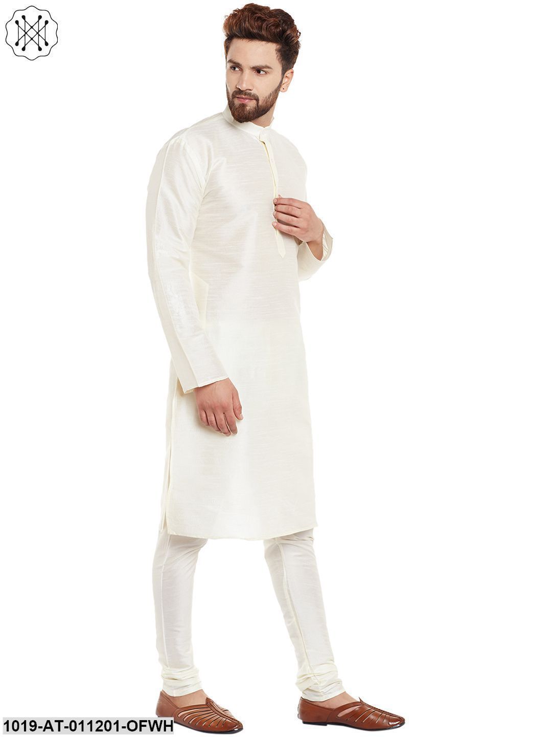 Men's Off-White, Dupion Silk Kurta