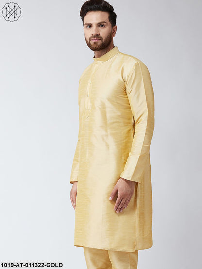 Men's Silk Gold Only Long Kurta