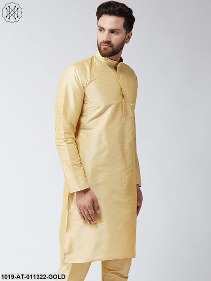 Men's Silk Gold Only Long Kurta