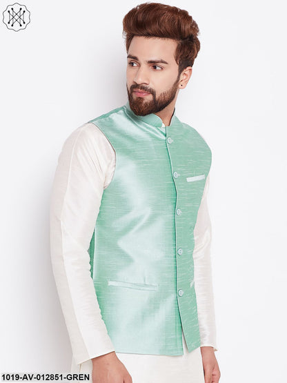 Men's Light Green Nehru Jacket