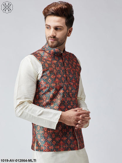 Men's Multi Printed Nehru Jacket