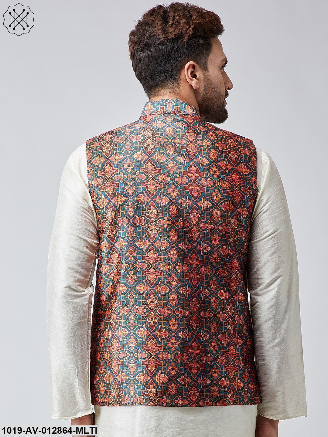 Men's Multi Printed Nehru Jacket