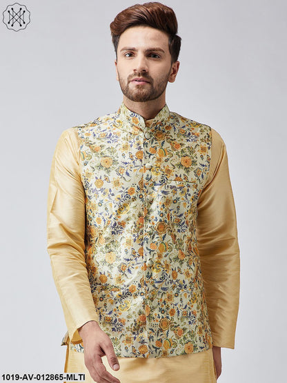 Men's Multi Printed Nehru Jacket