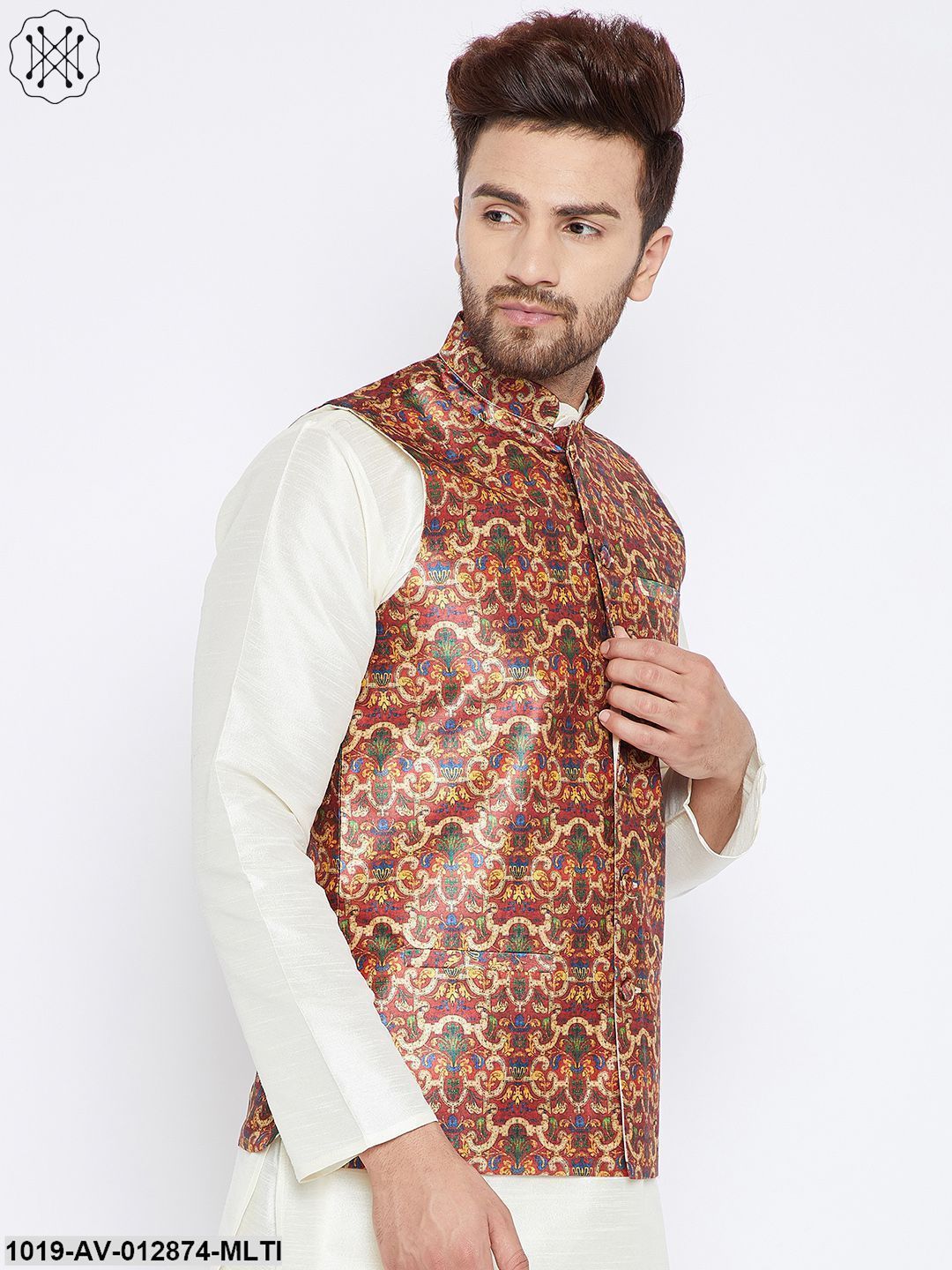 Men's Multicolored Nehru Jacket