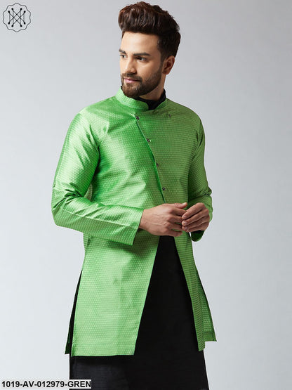 Men's Silk Blend Green Only Sherwani Jacket