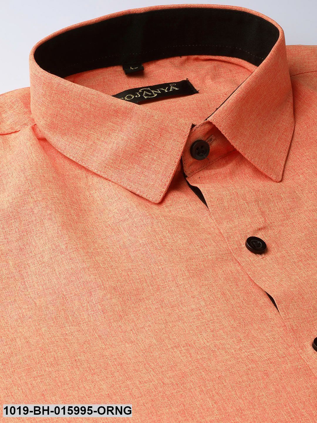 Men's Cotton Orange Formal Shirt