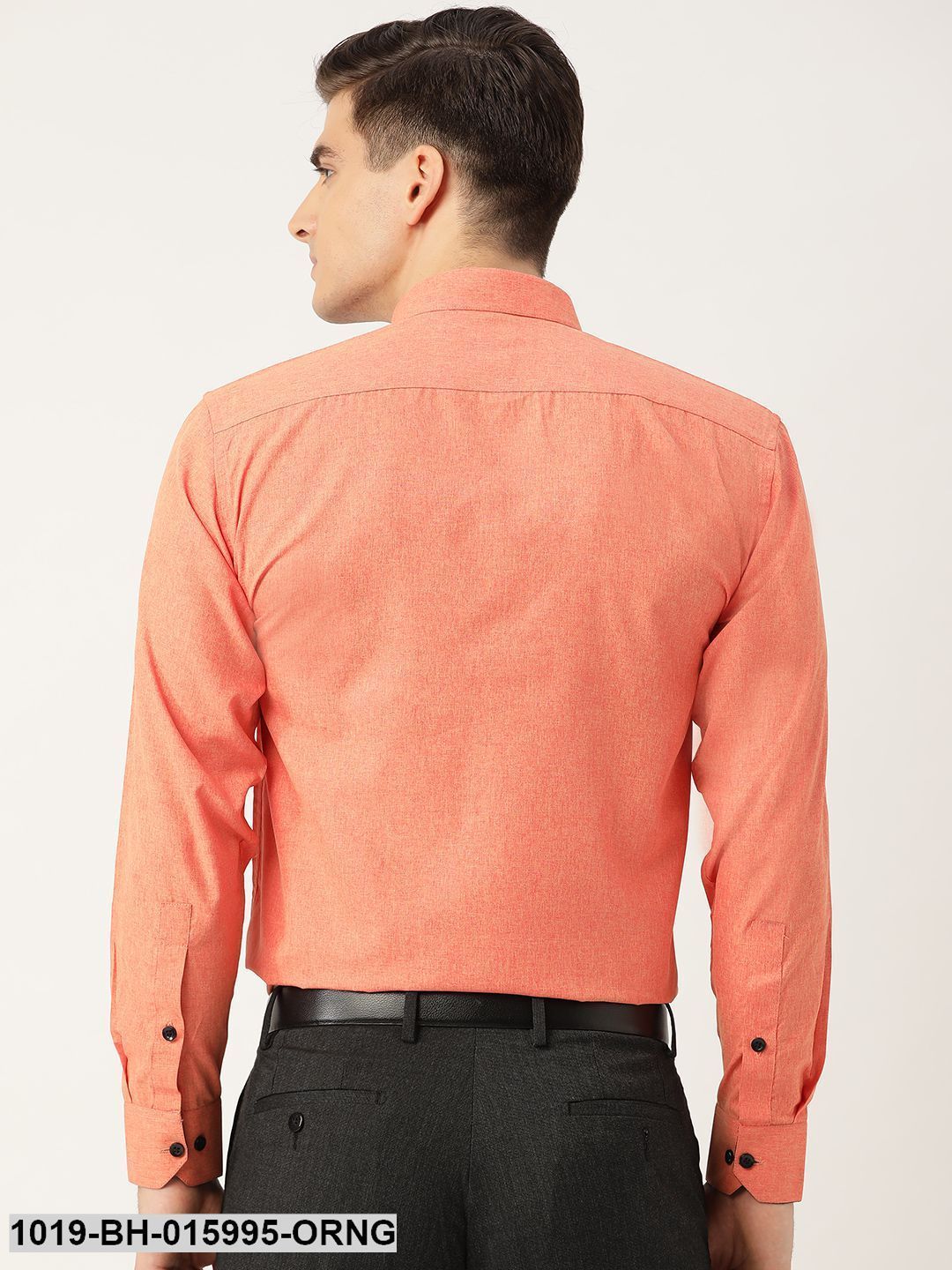 Men's Cotton Orange Formal Shirt