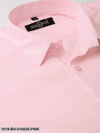 Men's Cotton Pink Casual Shirt