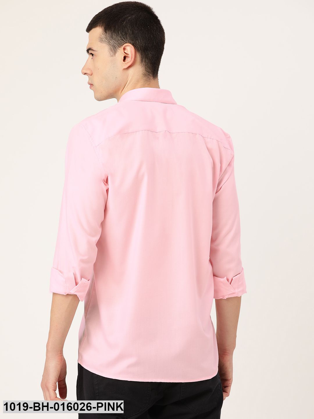 Men's Cotton Pink Casual Shirt