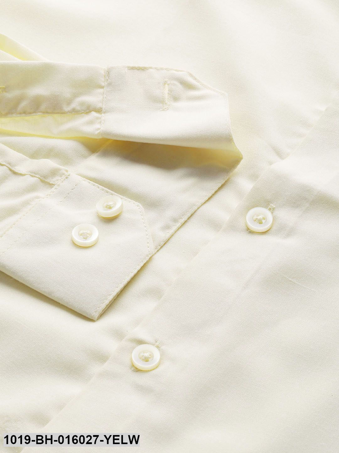 Men's Cotton Lemon Yellow Casual Shirt