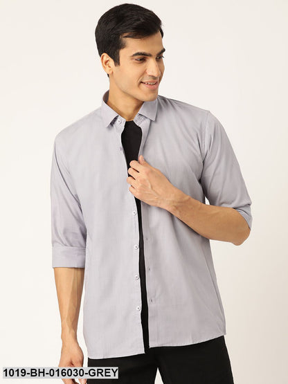 Men's Cotton Grey Casual Shirt