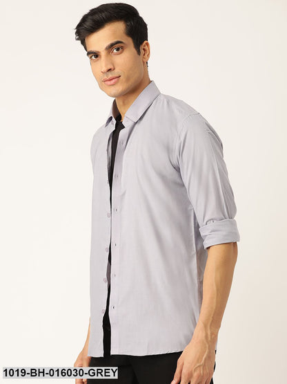 Men's Cotton Grey Casual Shirt