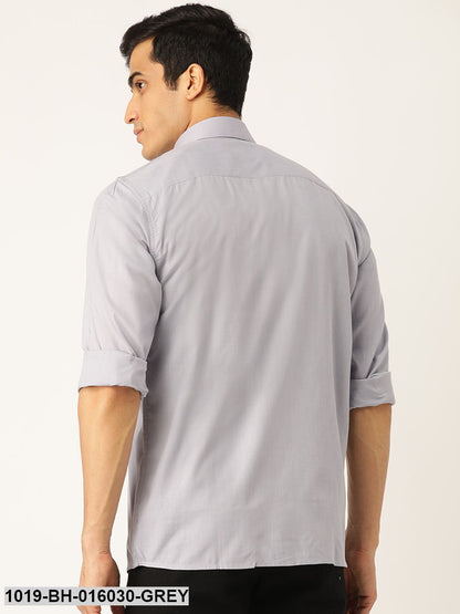 Men's Cotton Grey Casual Shirt