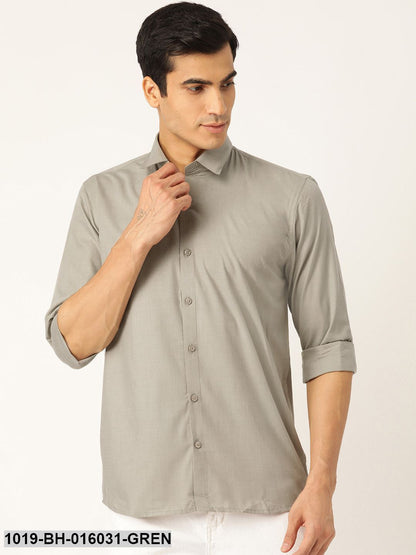 Men's Cotton Pista Green Casual Shirt