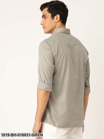 Men's Cotton Pista Green Casual Shirt