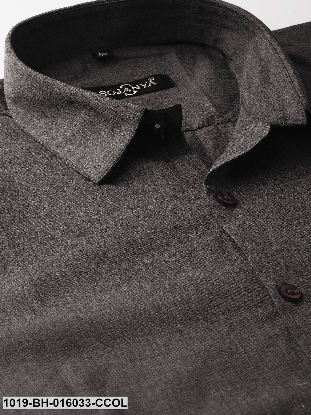 Men's Cotton Charcoal Grey Casual Shirt