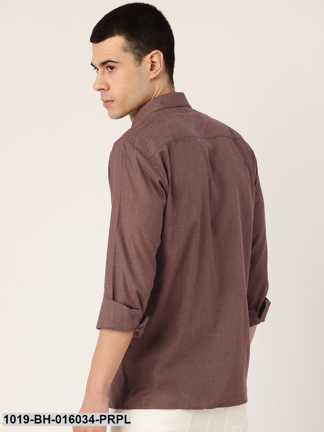 Men's Cotton Wine Casual Shirt