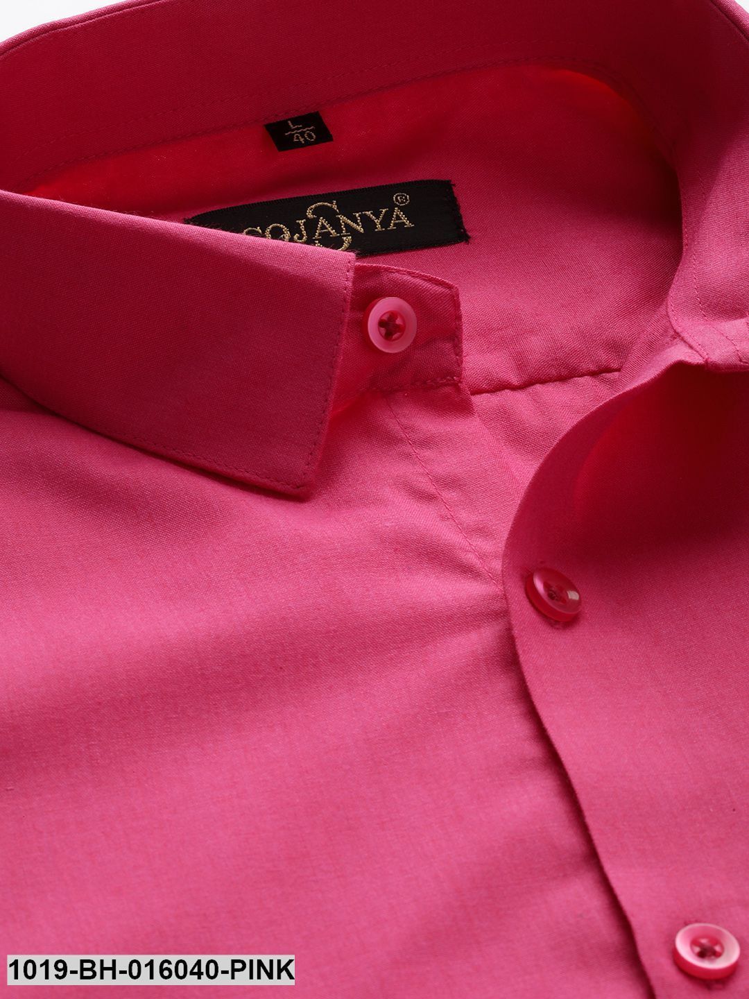 Men's Cotton Dark Pink Casual Shirt