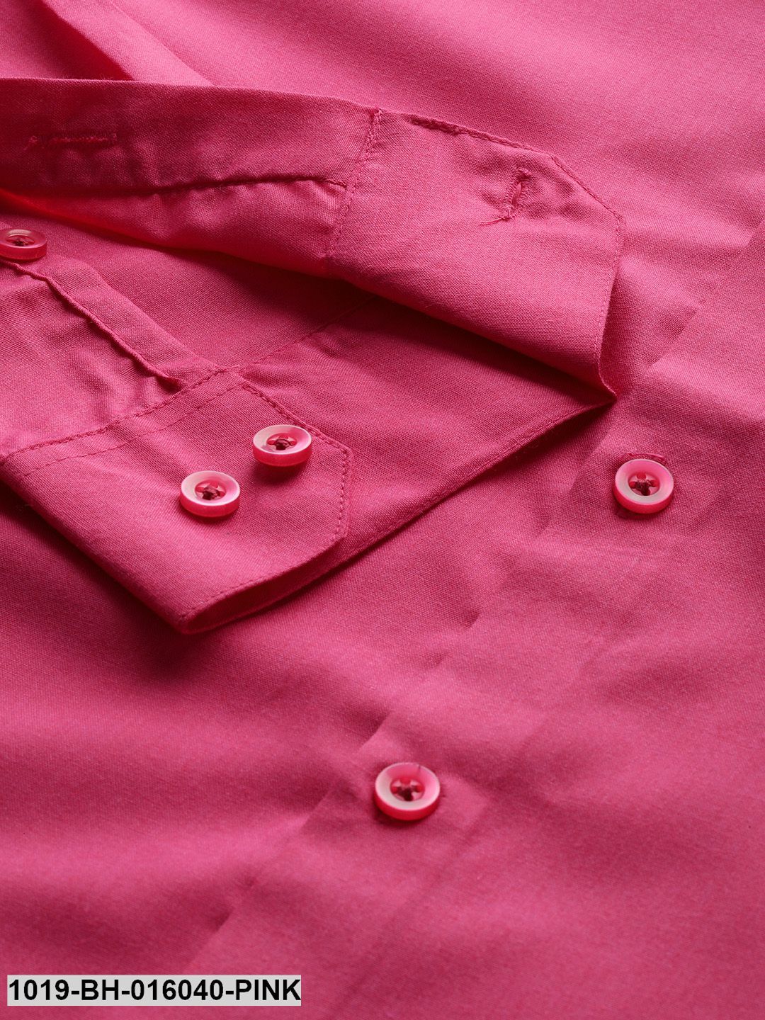 Men's Cotton Dark Pink Casual Shirt