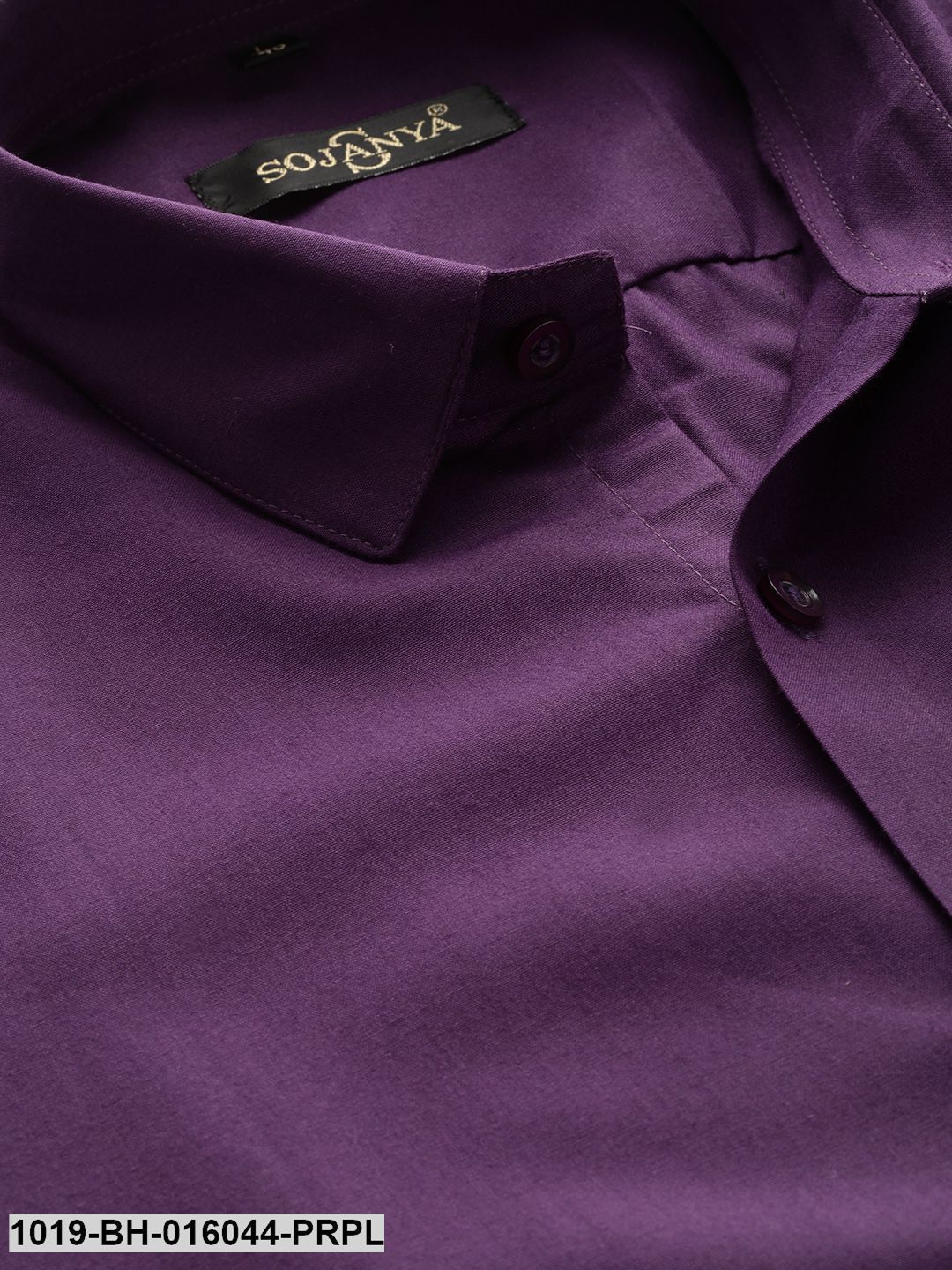 Men's Cotton Dark Purple Casual Shirt