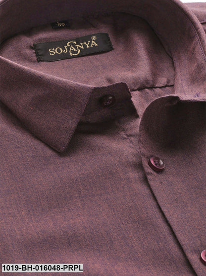 Men's Cotton Wine Casual Shirt