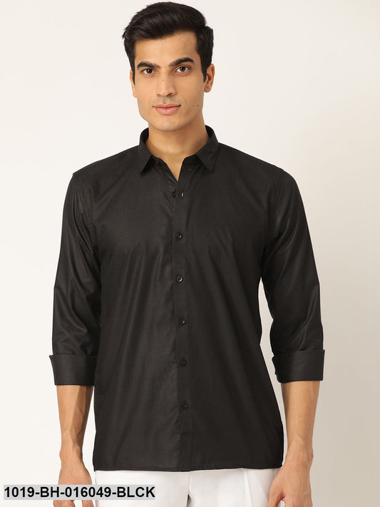 Men's Cotton Black Casual Shirt