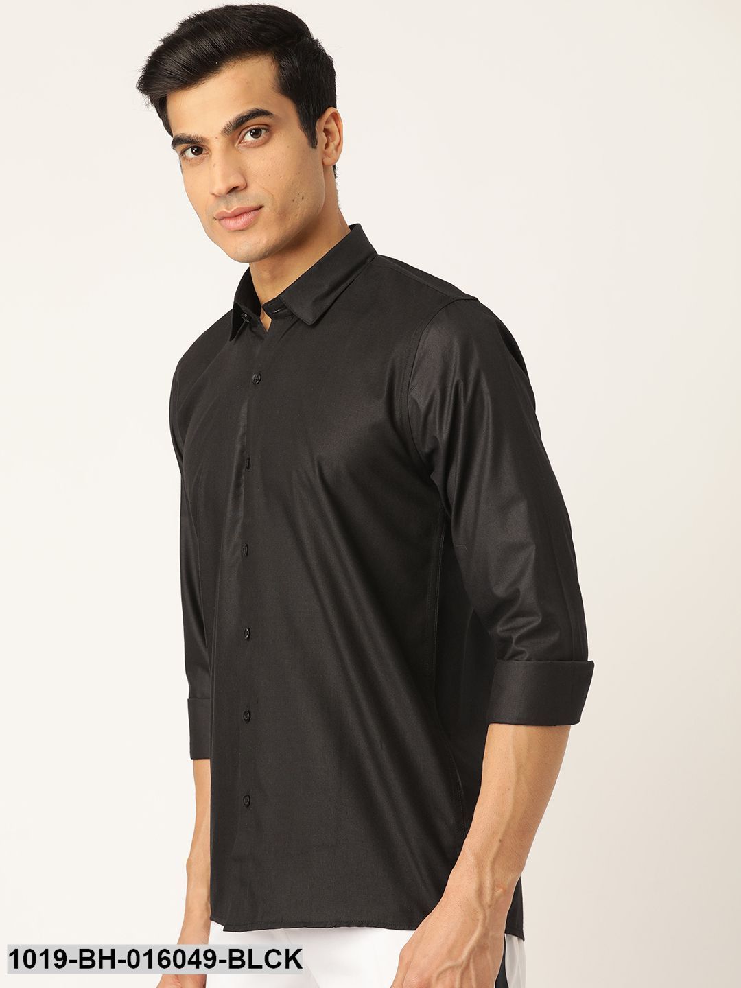 Men's Cotton Black Casual Shirt