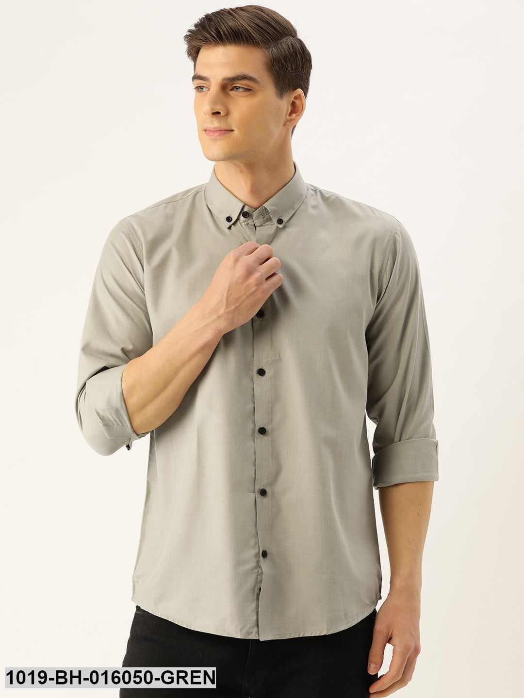 Men's Cotton Pista Green Casual Shirt