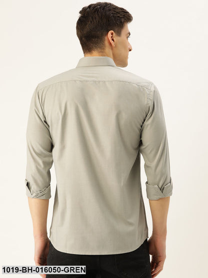 Men's Cotton Pista Green Casual Shirt