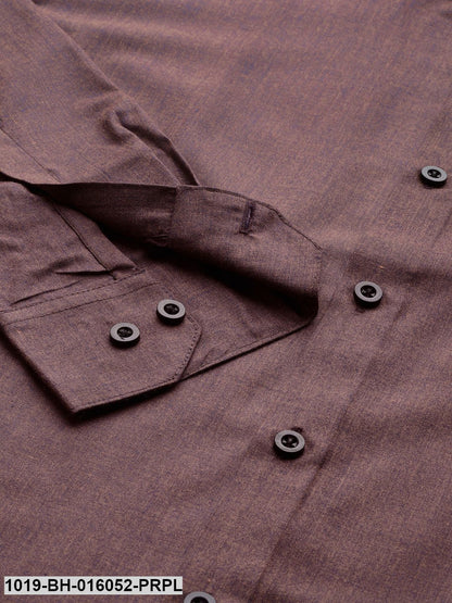 Men's Cotton Wine Casual Shirt