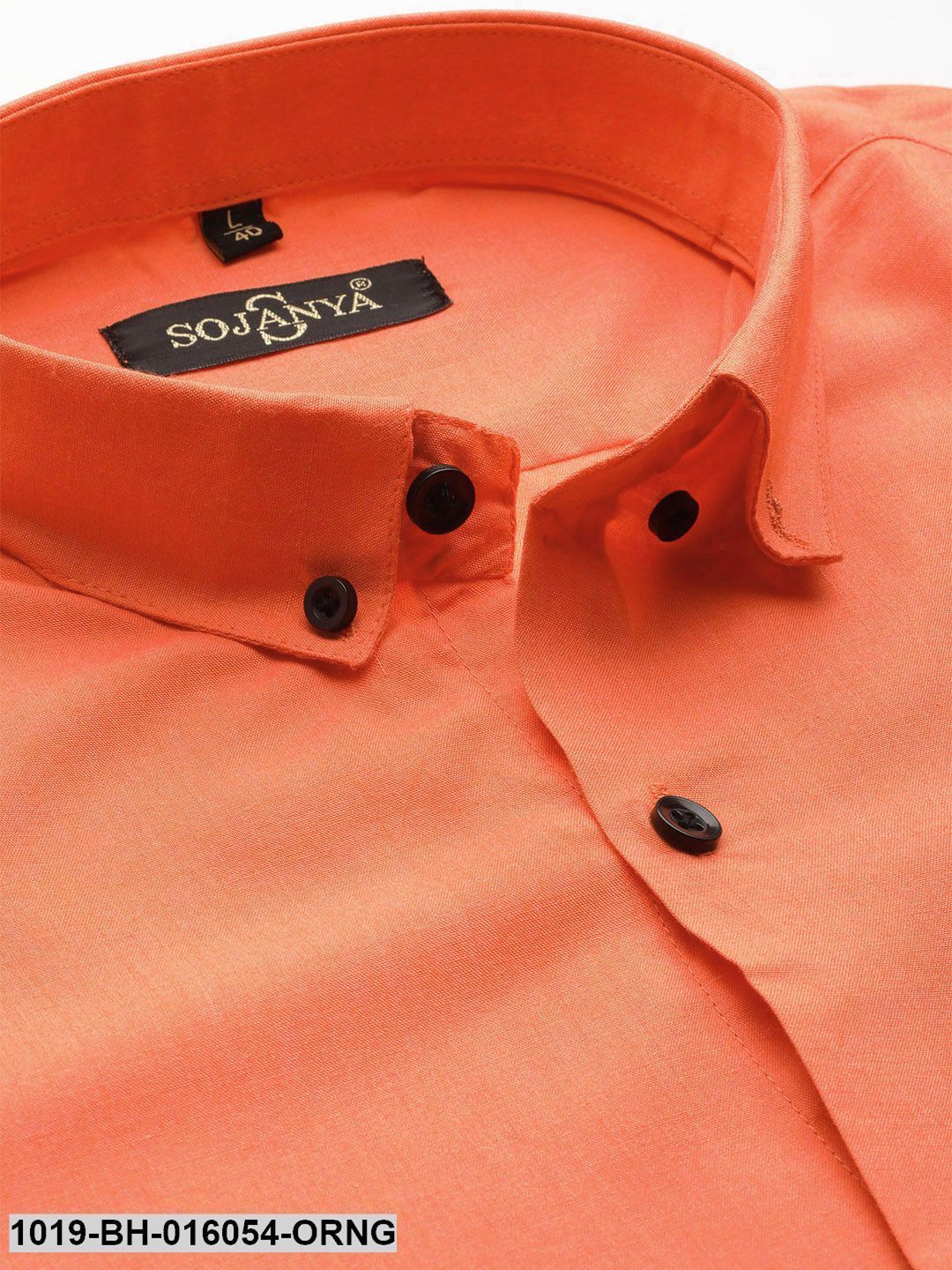 Men's Cotton Orange Casual Shirt