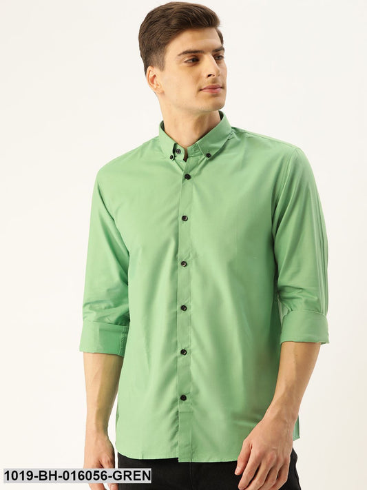 Men's Cotton Green Casual Shirt