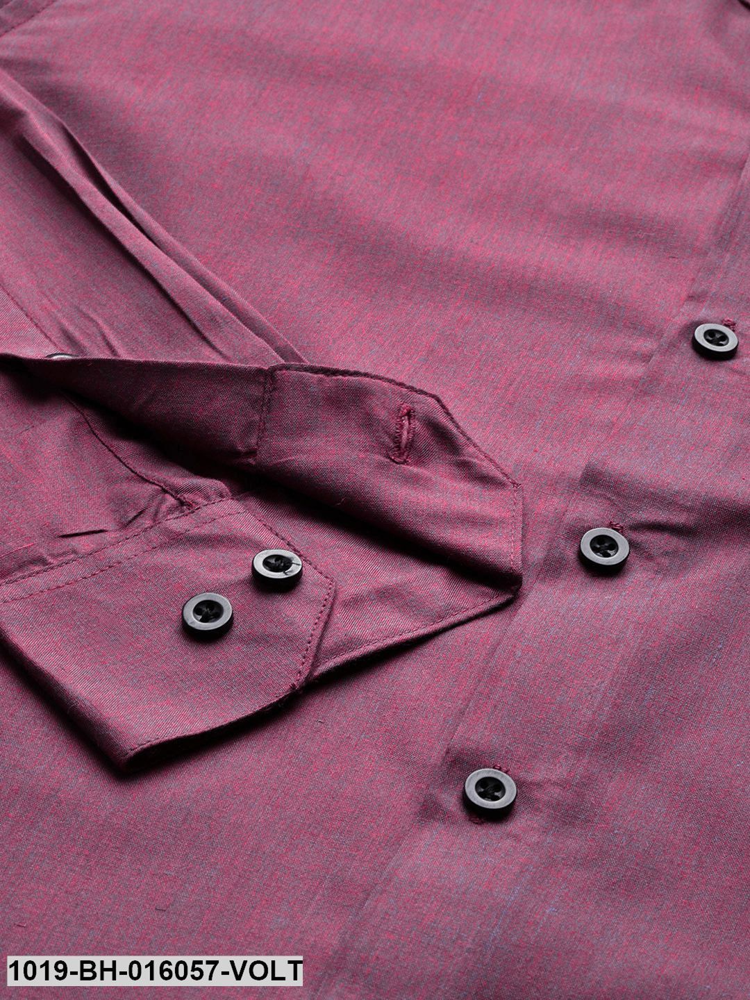 Men's Cotton Violet Casual Shirt