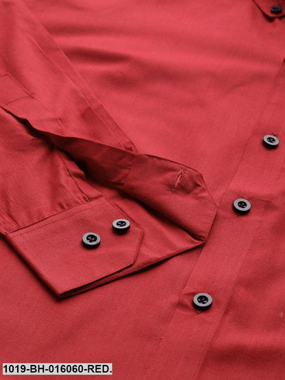 Men's Cotton Red Casual Shirt