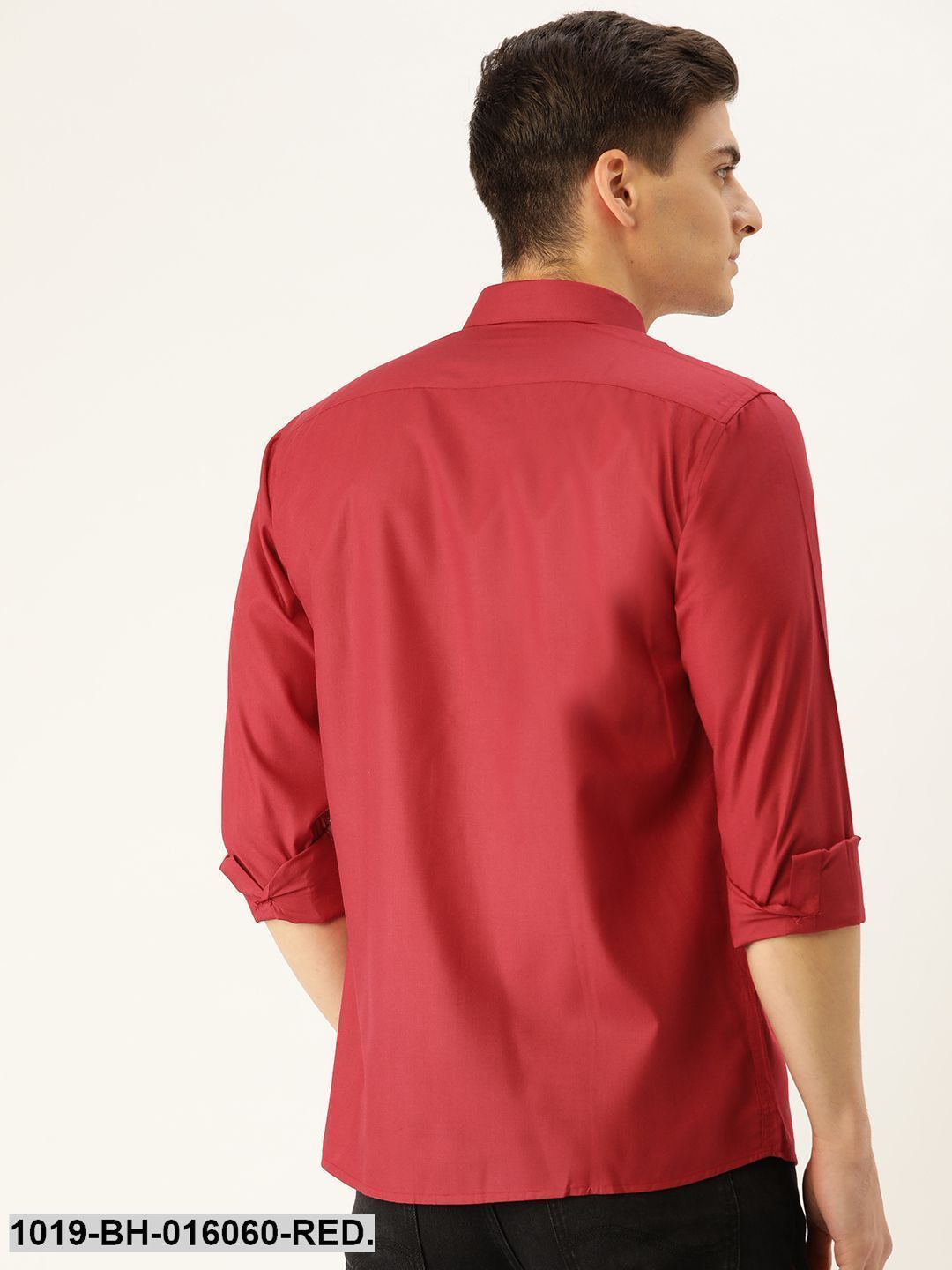 Men's Cotton Red Casual Shirt