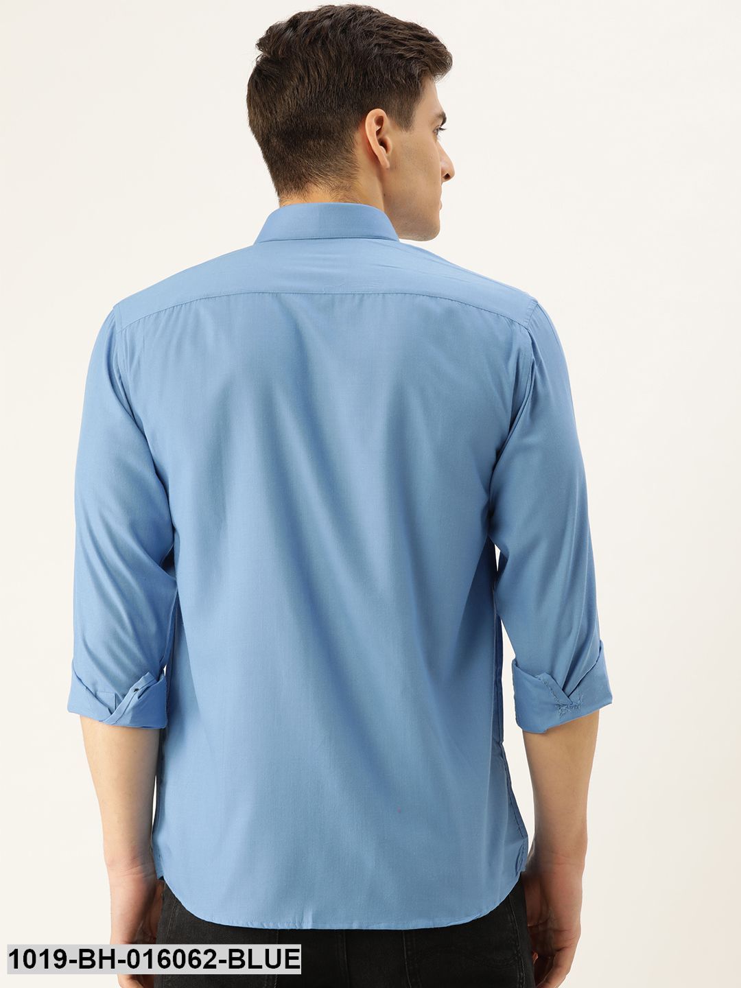 Men's Cotton Blue Casual Shirt