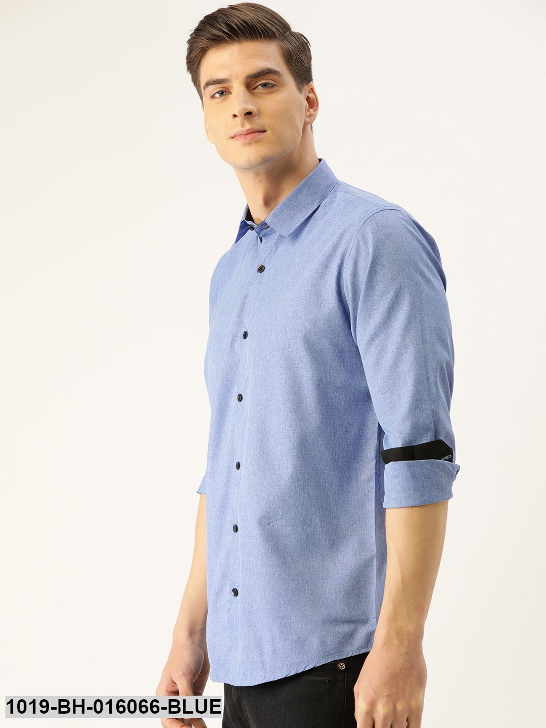 Men's Cotton Blue Casual Shirt