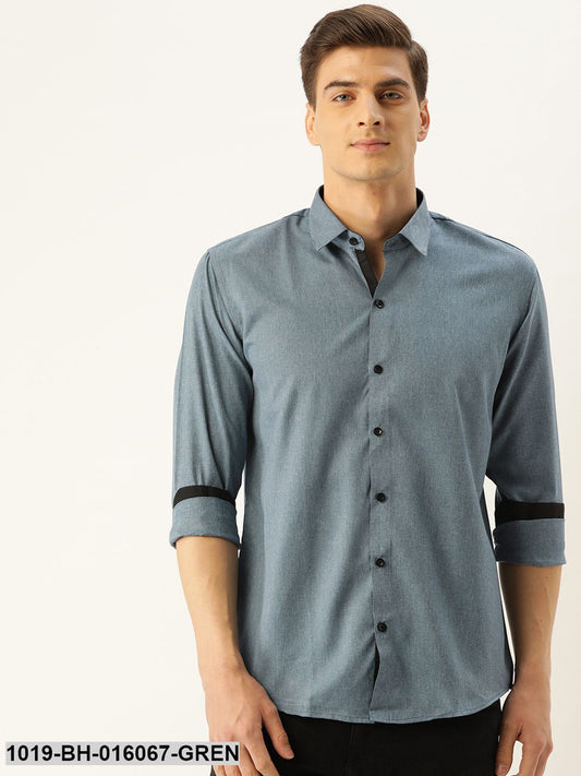 Men's Cotton Green Casual Shirt