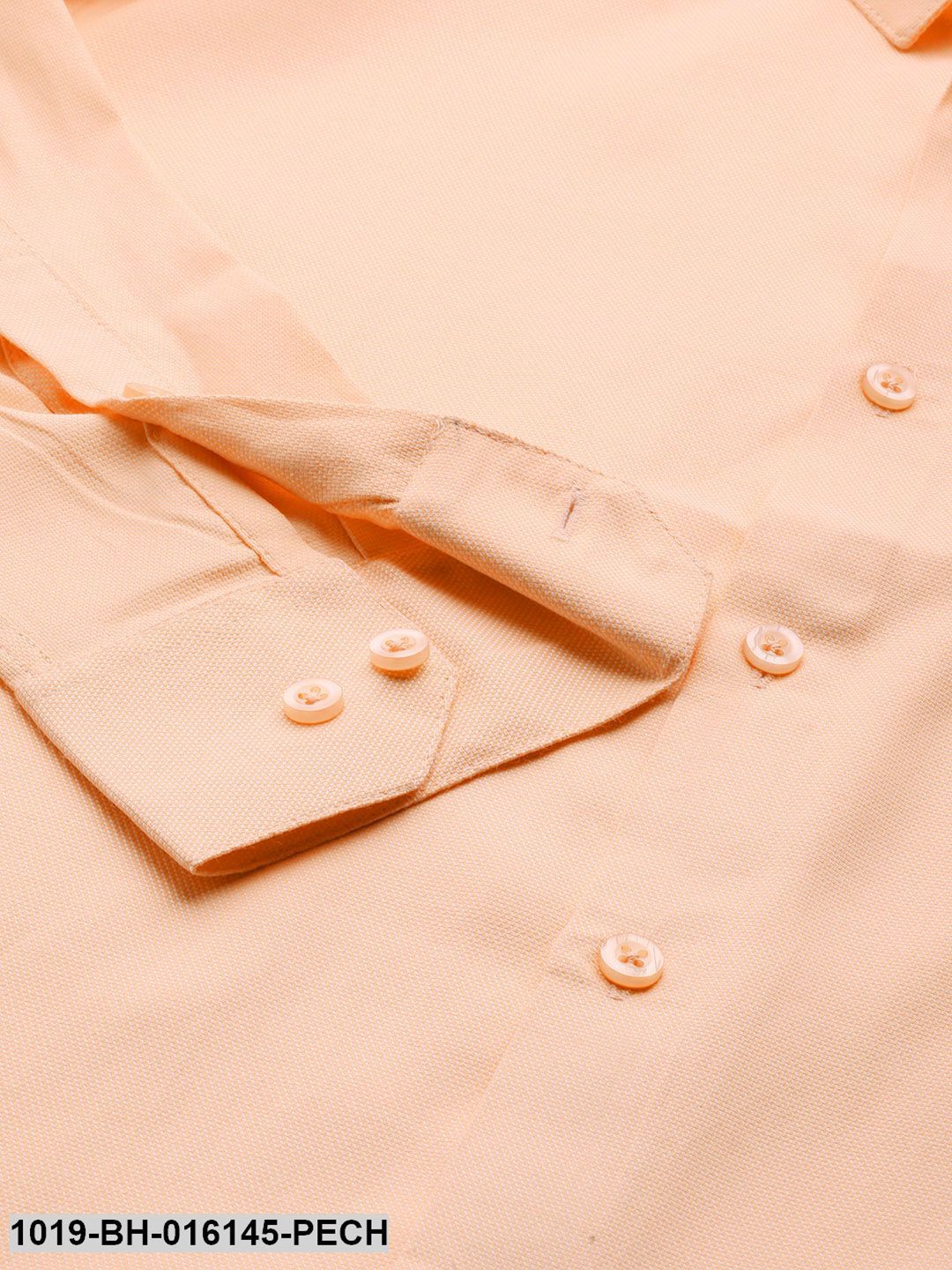 Men's Cotton Peach Self Design Casual Shirt