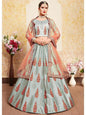 Women's Satin Embroidered Lehenga