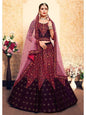 Women's Satin Embroidered Lehenga